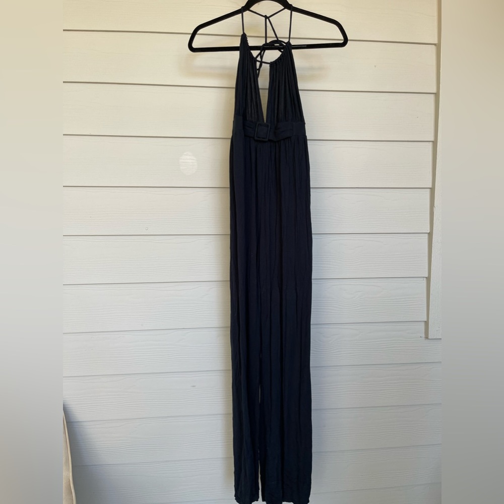 Victoria’s Secret | Navy Blue Backless Romper with Belt